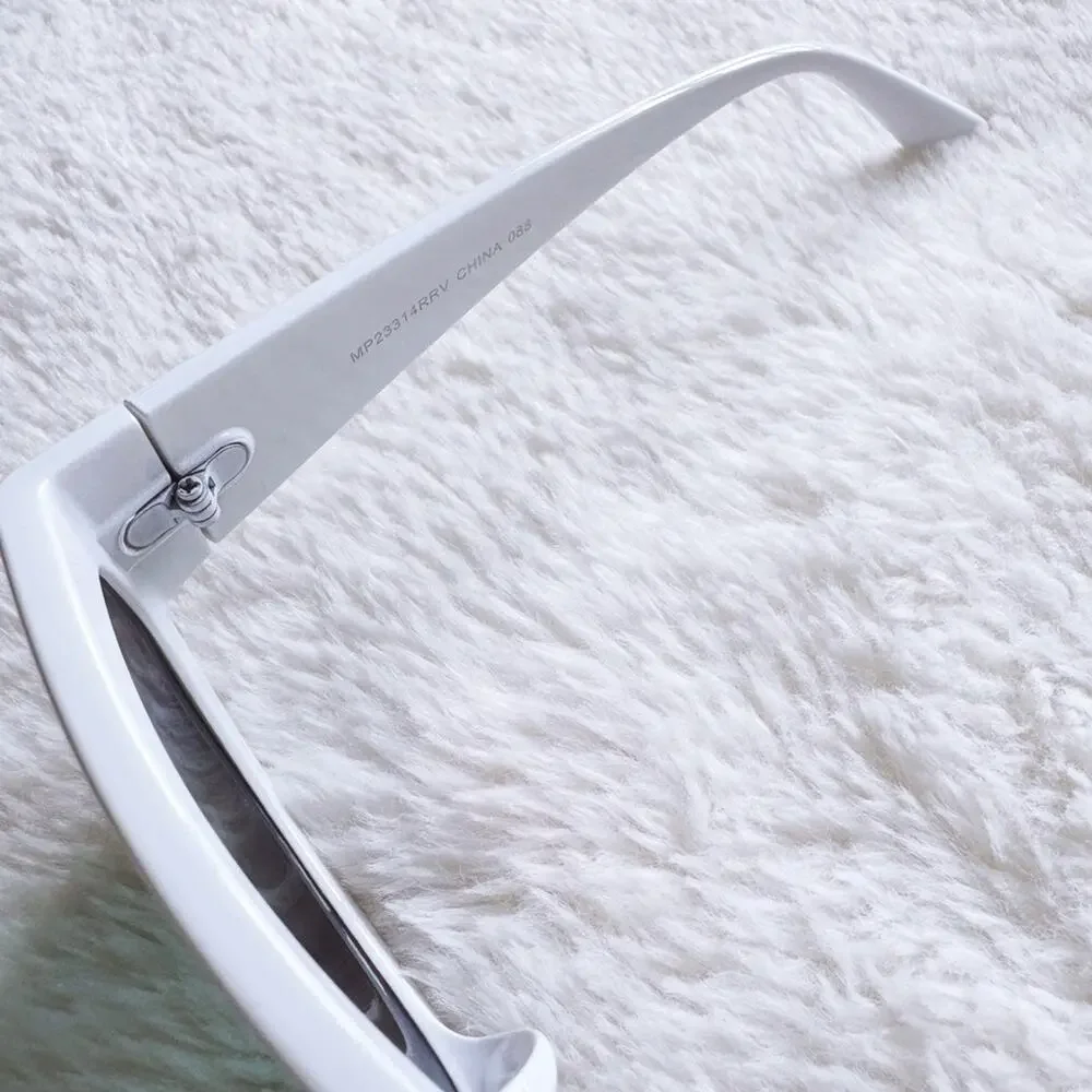 Francis Mirrored Orange with White Rim Sunglasses